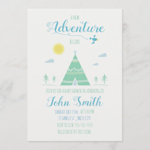 Adventure theme - baby shower invitation
