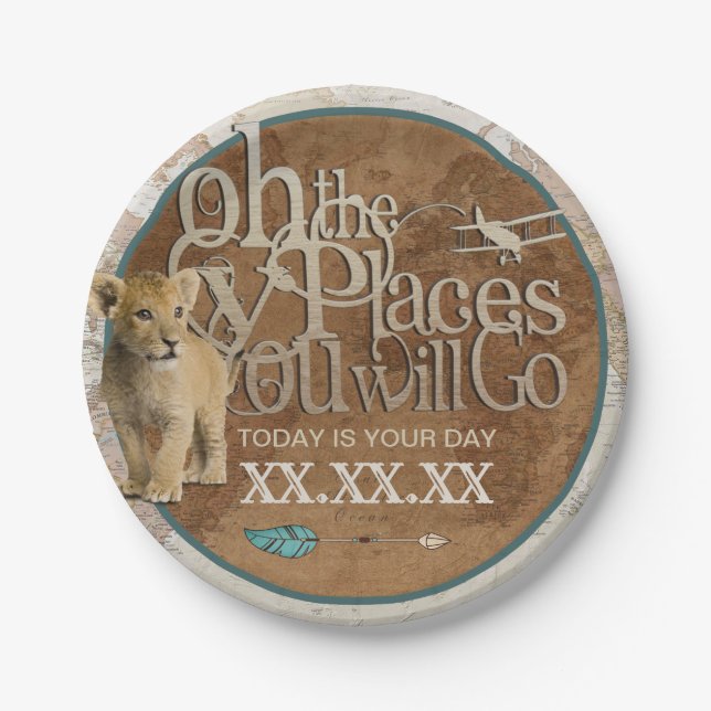 Adventure Theme Party Plate (Front)
