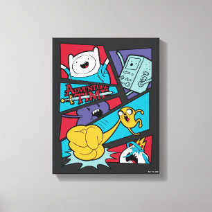 Adventure Time Action Panel Graphic Canvas Print