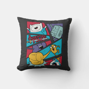 Adventure Time Action Panel Graphic Cushion