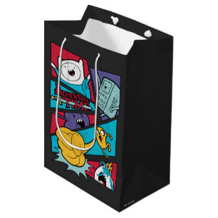 Adventure Time Action Panel Graphic Medium Gift Bag