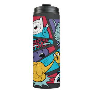 Adventure Time   Action Panel Graphic Thermal Tumbler