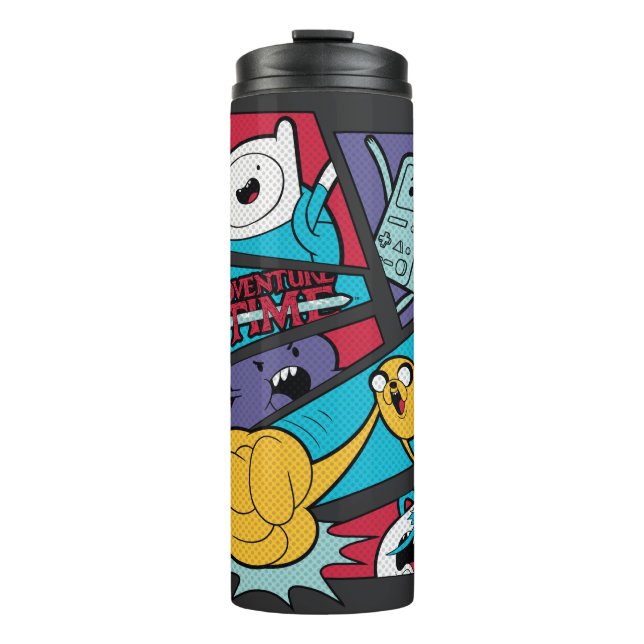 Adventure Time | Action Panel Graphic Thermal Tumbler (Front)