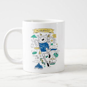 Adventure Time   "Algebraic" Finn Sketch Large Coffee Mug