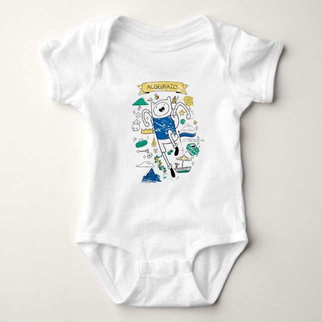 Adventure Time | "Algebraic" Finn Sketch T-Shirt Baby Bodysuit (Front)