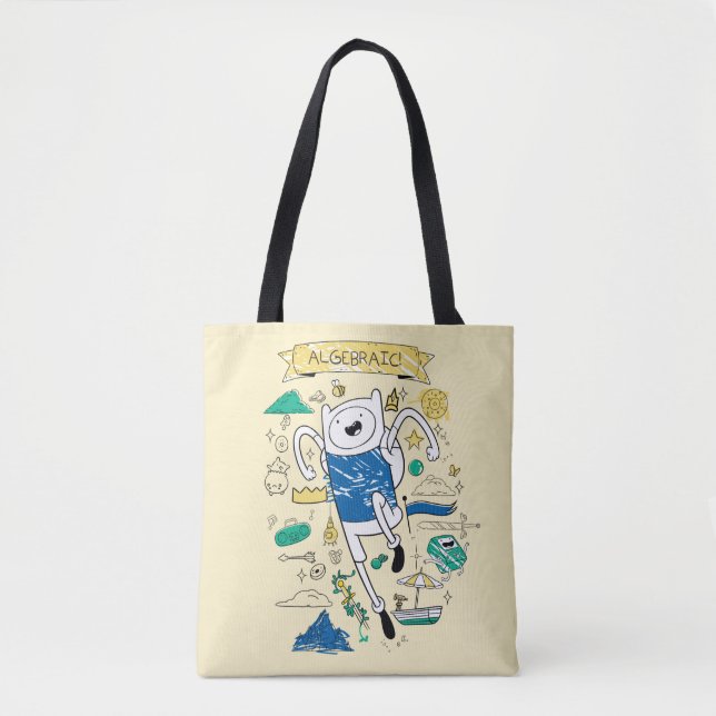 Adventure Time | "Algebraic" Finn Sketch Tote Bag (Front)