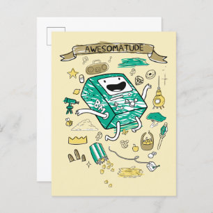 Adventure Time "Awesomatude" BMO Sketch Postcard