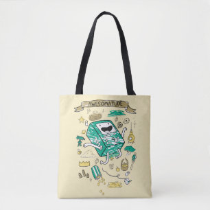 Adventure Time   "Awesomatude" BMO Sketch Tote Bag