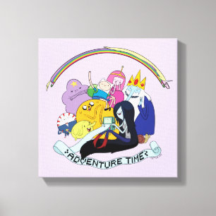 Adventure Time BMO Group Graphic Canvas Print