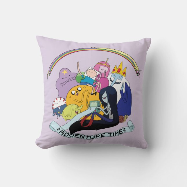 Adventure Time | BMO Group Graphic Cushion (Front)