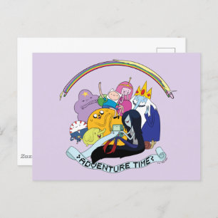 Adventure Time BMO Group Graphic Postcard