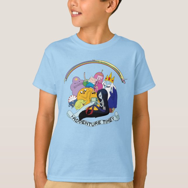 Adventure Time | BMO Group Graphic T-Shirt (Front)