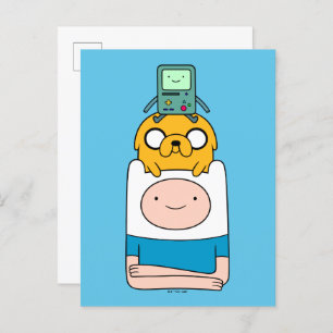 Adventure Time BMO, Jake, & Finn Postcard