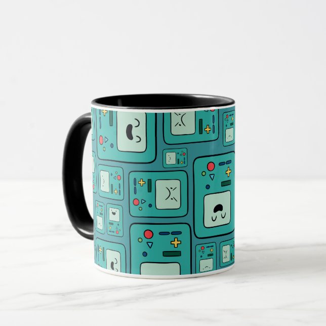 Adventure Time | BMO Pattern Mug (Front Left)