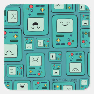 Adventure Time   BMO Pattern Square Sticker