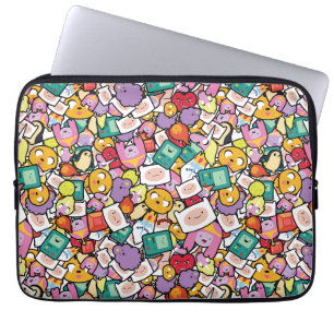 Adventure Time   Character Toss Pattern Laptop Sleeve