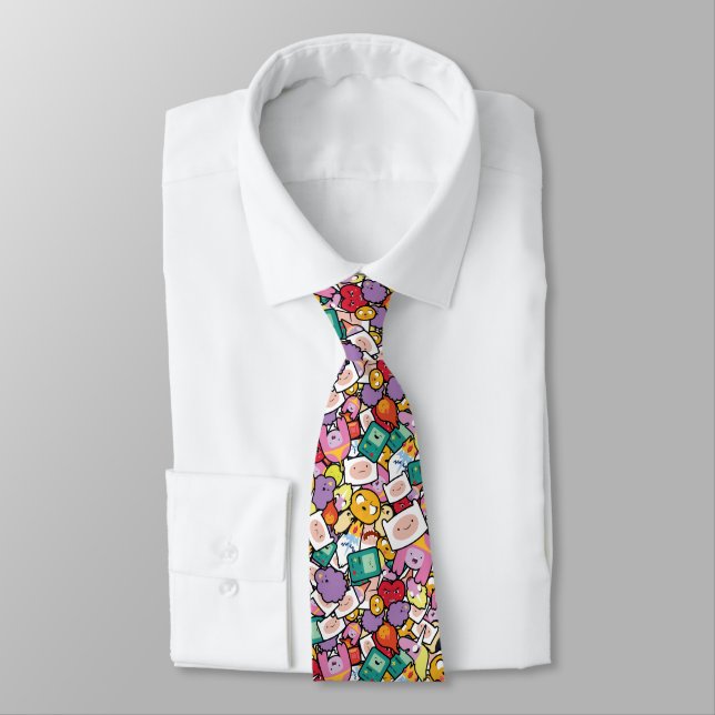 Adventure Time | Character Toss Pattern Tie (Tied)