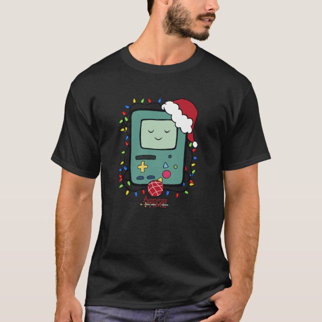 Adventure Time Christmas Light Up BMO Swea T-Shirt (Front)