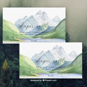 Adventure time diaper raffle enclosure card