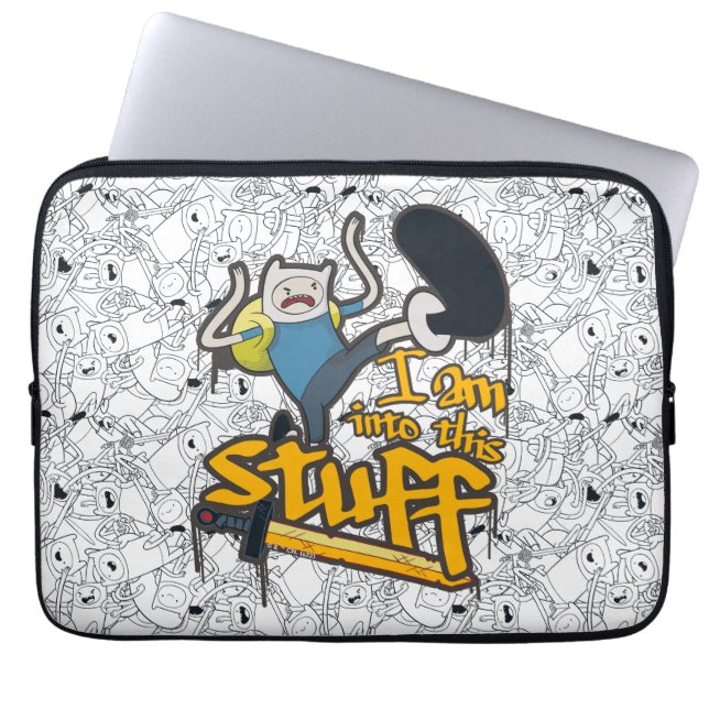 Adventure Time | Finn "I Am Into This Stuff" Laptop Sleeve (Front)