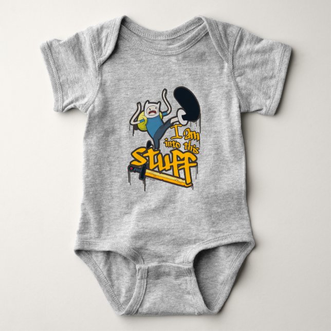 Adventure Time | Finn "I Am Into This Stuff" T-Shi Baby Bodysuit (Front)