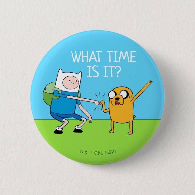 Adventure Time | Finn & Jake Fist Bump 6 Cm Round Badge (Front)