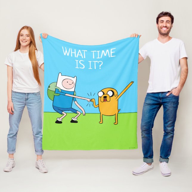 Adventure Time | Finn & Jake Fist Bump Fleece Blanket (In Situ)