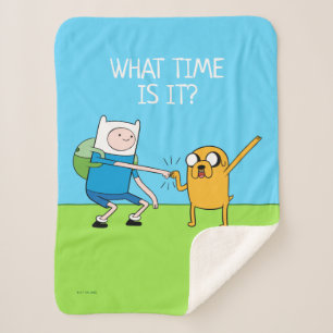 Adventure Time   Finn & Jake Fist Bump Sherpa Blanket