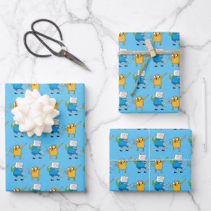 Adventure Time   Finn & Jake Fist Bump Wrapping Paper Sheet