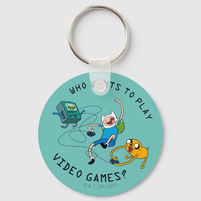 Adventure Time | Finn & Jake Play With BMO Key Ring (Front)