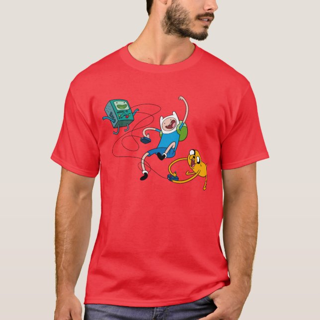 Adventure Time | Finn & Jake Play With BMO T-Shirt (Front)