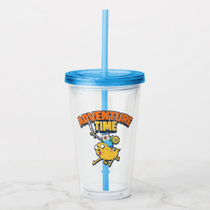 Adventure Time   Finn Riding Jake Acrylic Tumbler