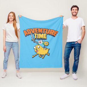 Adventure Time   Finn Riding Jake Fleece Blanket