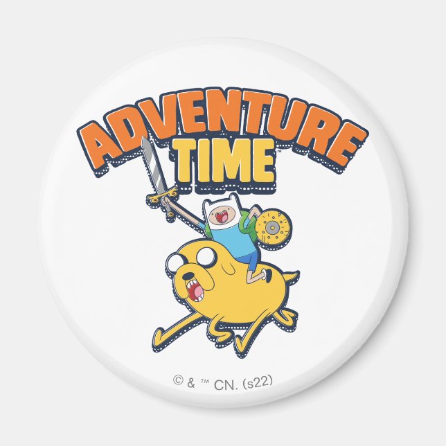 Adventure Time | Finn Riding Jake Magnet (Front)