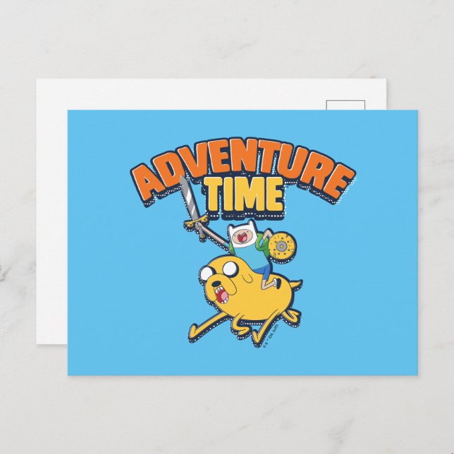 Adventure Time | Finn Riding Jake Postcard (Front/Back)