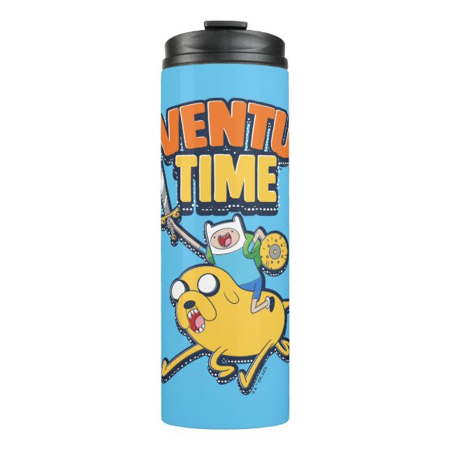 Adventure Time | Finn Riding Jake Thermal Tumbler (Front)