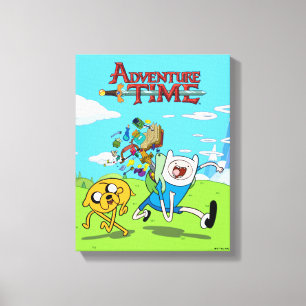 Adventure Time Finn's Backpack Adventure Gear Canvas Print