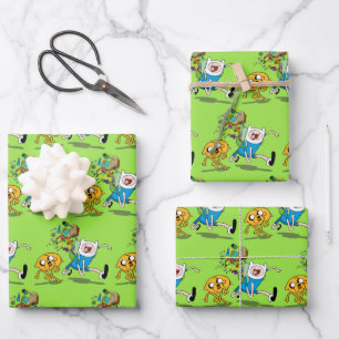 Adventure Time   Finn's Backpack Adventure Gear Wrapping Paper Sheet