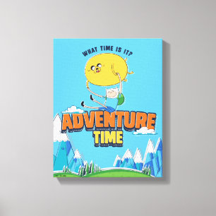 Adventure Time Jake Floating With Finn Canvas Print