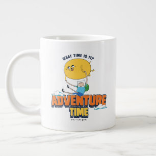 Adventure Time   Jake Floating With Finn Large Coffee Mug