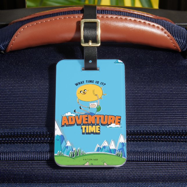 Adventure Time | Jake Floating With Finn Luggage Tag (Front Insitu 2)
