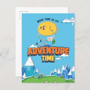Adventure Time Jake Floating With Finn Postcard