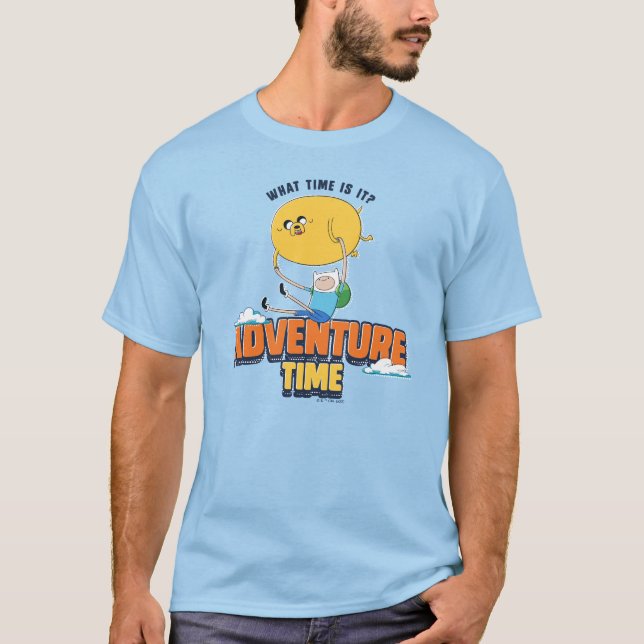 Adventure Time | Jake Floating With Finn T-Shirt (Front)