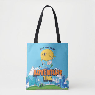 Adventure Time   Jake Floating With Finn Tote Bag