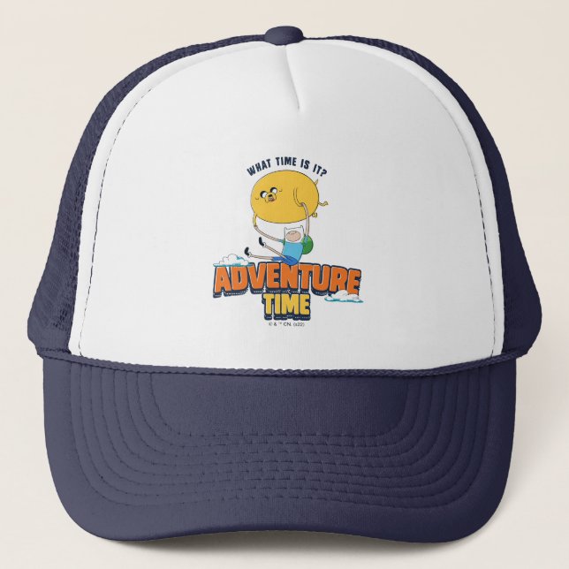 Adventure Time | Jake Floating With Finn Trucker Hat (Front)