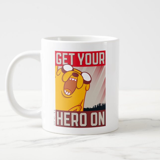 Adventure Time | Jake "Get Your Hero On" Large Coffee Mug (Left)