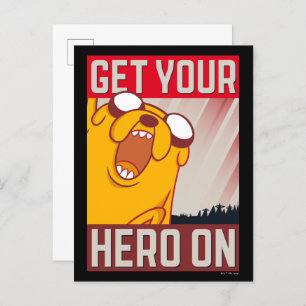 Adventure Time   Jake "Get Your Hero On" Postcard