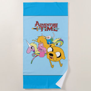 Adventure Time   Lady, Bubblegum, Finn, & Jake Beach Towel