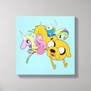 Adventure Time Lady, Bubblegum, Finn, & Jake Canvas Print