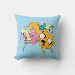 Adventure Time Lady, Bubblegum, Finn, & Jake Cushion